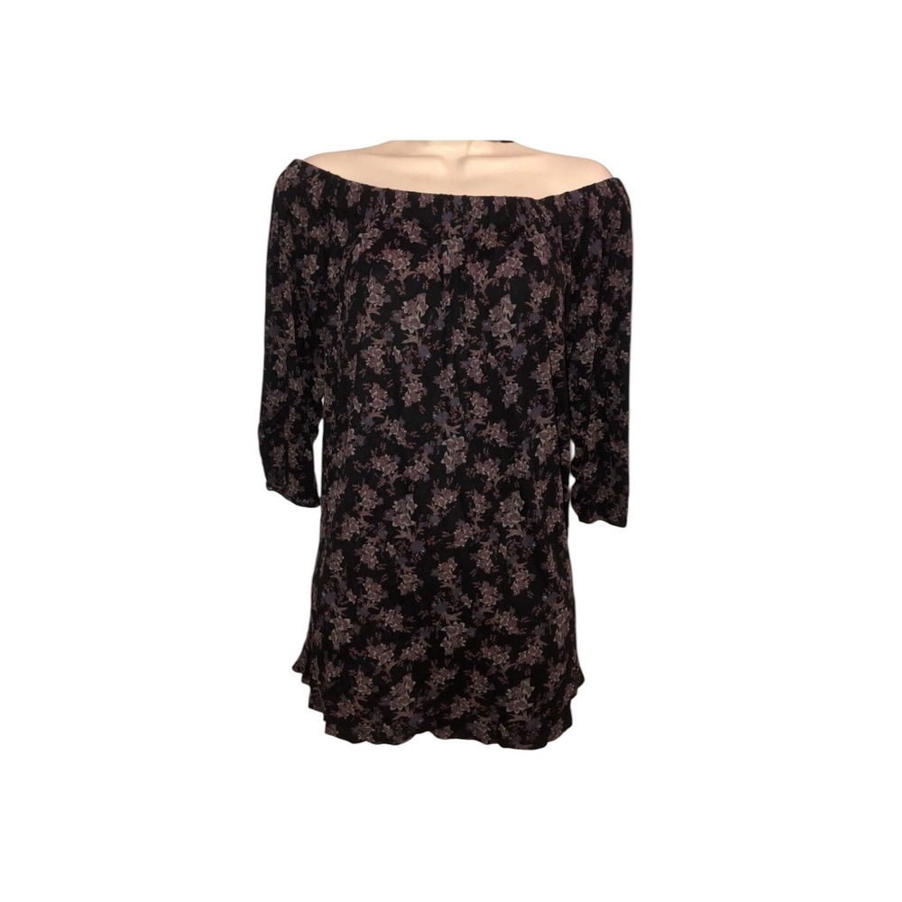 Black Motif floral off the shoulder top‎ sz Medium